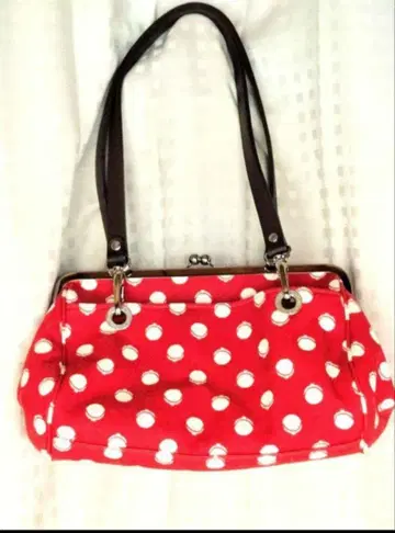 아야노코지 AYANOKOJI 가마구치 숄더 토트 백 가마구치 패턴 빨간색