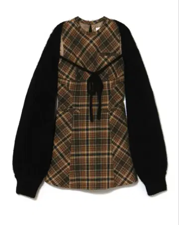 andmary Mimi check set mini dress yellow