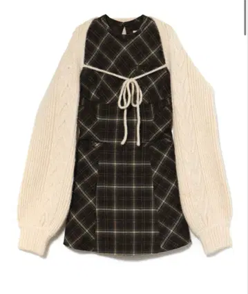 Mimi check set mini dress andmary brown