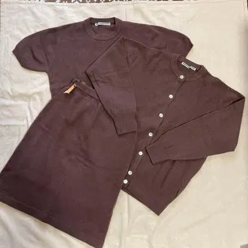 마드모아젤 논논 브라운 니트 앙상블 & 스커트