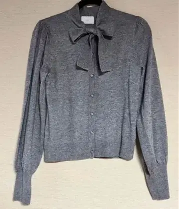 [ 새상품급 ] akiki 니트 리본 가디건 스웨터