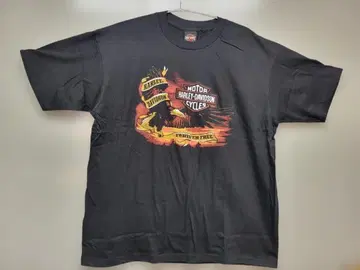 할리 계열 USA제 바이커 T 블랙 XL VF제 양면 프린트 XB003