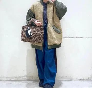 리메이크풍 콤비 배럴 팬츠