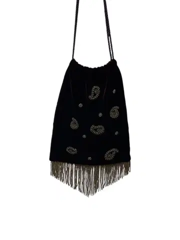 [ JAMIRAY ] 자미레이 벨벳 비즈 복조리 백