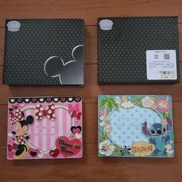 미니 마우스와 스티치 사진 프레임 2개 세트