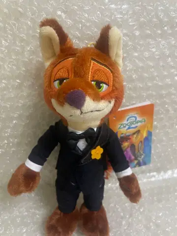 디즈니 스토어 주토피아 2 닉 봉제 인형 키체인 매장 한정판