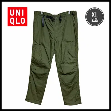 유니클로 발수 안감 플리스 방한 방풍 웜 이지 팬츠 올리브 XL