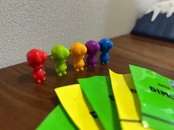 레어 DIMOO 미니 피규어 5개 세트 컬러풀