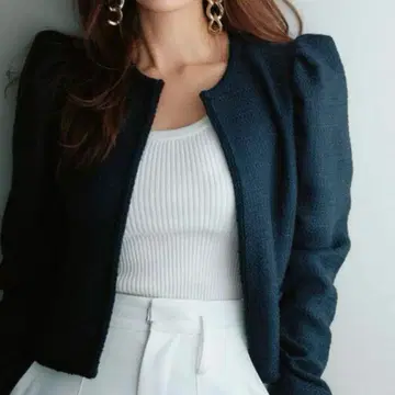 cadune 카미사키 메구미 씨 콜라보 노카라 자켓