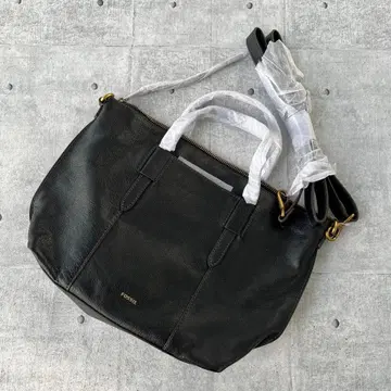 [ 미사용 새상품 ] FOSSIL 파슬 가죽 2WAY 핸드백 블랙