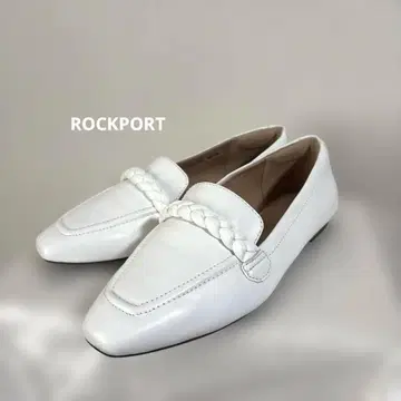 ROCKPORT 로우힐 플랫슈즈 신발 로퍼 스퀘어토 화이트