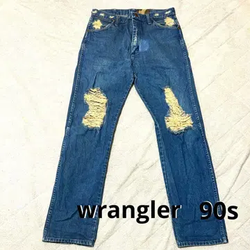 Wrangler 데미지 데님 팬츠