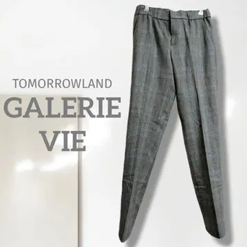 k [ 투모로우랜드 ] 테이퍼드 팬츠/새상품급 일본제 체크 무늬 허리밴딩