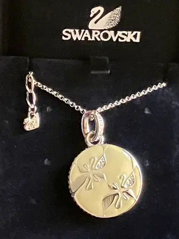 SWAROVSKI 스와로브스키 목걸이 리버서블 파베 플레이트