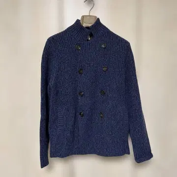 브루넬로쿠치넬리 네이비 더블 브레스트 니트 스웨터