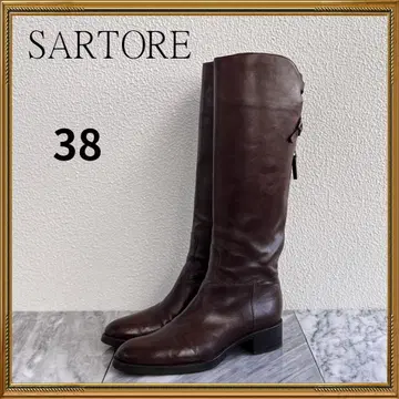 SARTORE 백 스트랩 라이딩 부츠 38