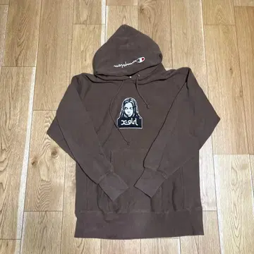 Champion x-girl / 콜라보 후드티 브라운 후디 M 사이즈
