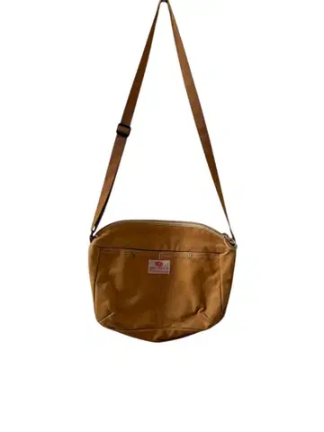 브라운 캔버스 숄더백