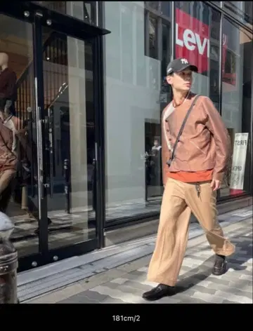 토와로니 브라운 스트라이프 칼라 피케 셔츠 L 사이즈 새상품