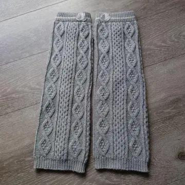 블랙 앤 화이트 골프 니트 레그 워머 F 사이즈 여성용