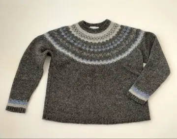 내추럴 랜드리 울 스웨터 그레이