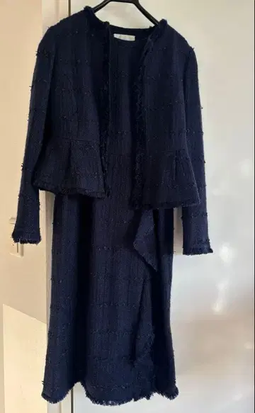 CELFORD 셀포드 트위드 원피스 수트 셋업 네이비