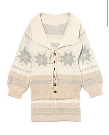 andmary Heart nordic cardigan set up