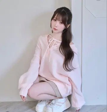 Rosemuse 로제뮤즈 Mohair knit hoodie