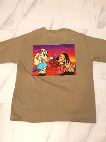 내스티독 카키 T셔츠 L사이즈