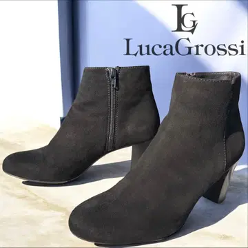 Lucagrossi 루카그시 숏부츠 스웨이드 펌프스 힐