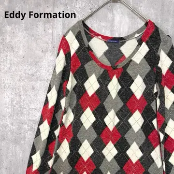 Eddy Formation 아가일 올 패턴 원피스 도킹 깔끔한