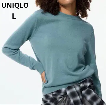 미사용 새상품 택 포함 UNIQLO 캐시미어 크루넥 스웨터 그린