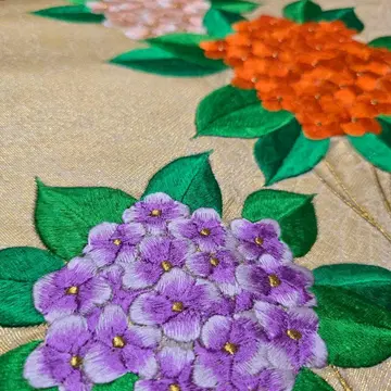 수국 란타나 자수 나고야 오비