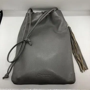 HERGOPOCH 엘르 가죽 복조리 그레이 프린지 태슬