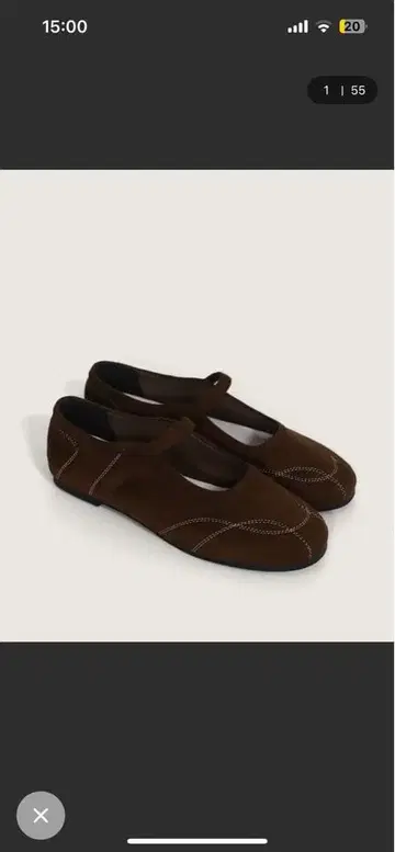 스웨이드 멜리 제인 플랫슈즈