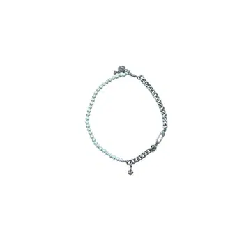 펄 & 실버 체인 목걸이 초커