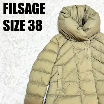 필사주 다운 자켓 38 베이지 숏 하이넥 [ 323 ]