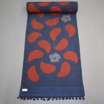 M12-14 새상품 순수 실크 쥐어짜기  직물 옷감 네이비/진한 빨간색