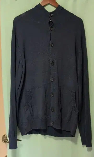 Gap 네이비 후드 부착 가디건 US XL