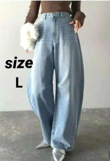 새상품 미사용 Java 자바 콜라보 슬림 레그 연출 커브 팬츠 (와이드)