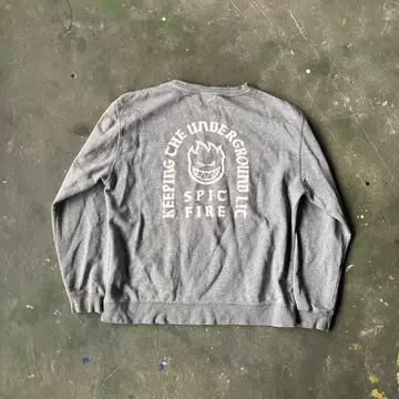 spit fire 맨투맨 그레이