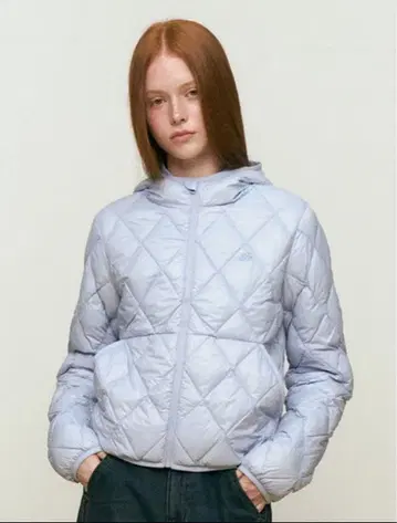 KIRSH 발수 가공 라이트 블루 퀼팅 다운 자켓 한국 한정판