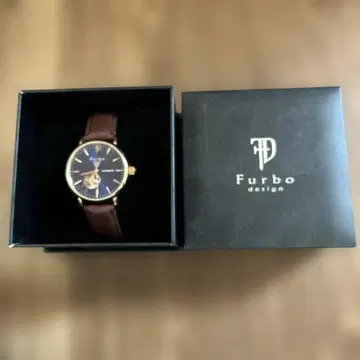 Furbo 자동 와인딩 시계 블루/브라운