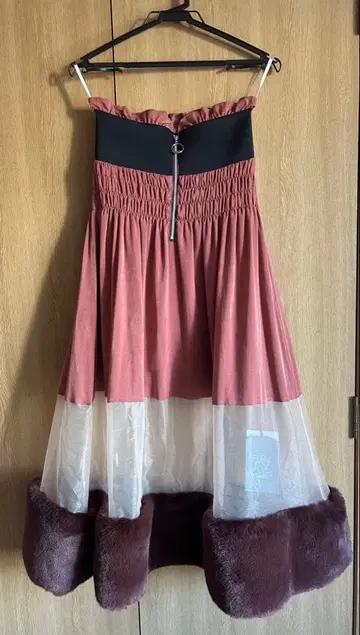 FURFUR 튤 x 에코 퍼 스커트