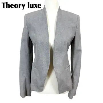 새상품급 Theory luxe 스트레치 노카라 자켓 38 그레이