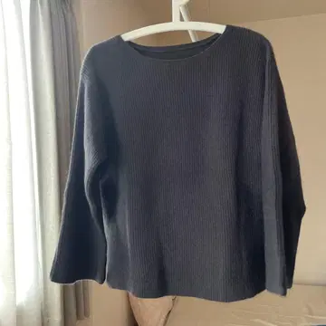 ships 다크 그레이 리브 긴팔 니트