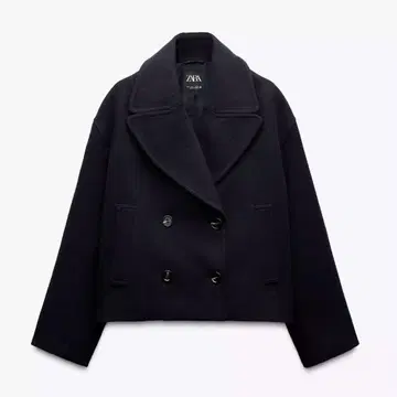 ZARA 소프트 크롭 더블 브레스 코트