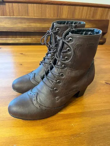 웨스턴 부츠 가죽 부츠 여성용 브라운 26.0cm Y2K