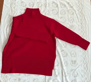 PLST 터틀넥 스웨터 M 빨간색