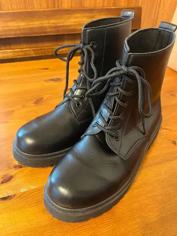 가죽 부츠 블랙 여성용 26.0cm 빅 사이즈